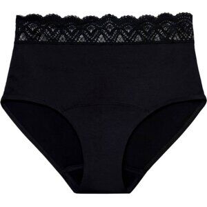 NWT Women’s Thinx For All Leaks High Waisted Period Underwear - Black - XL